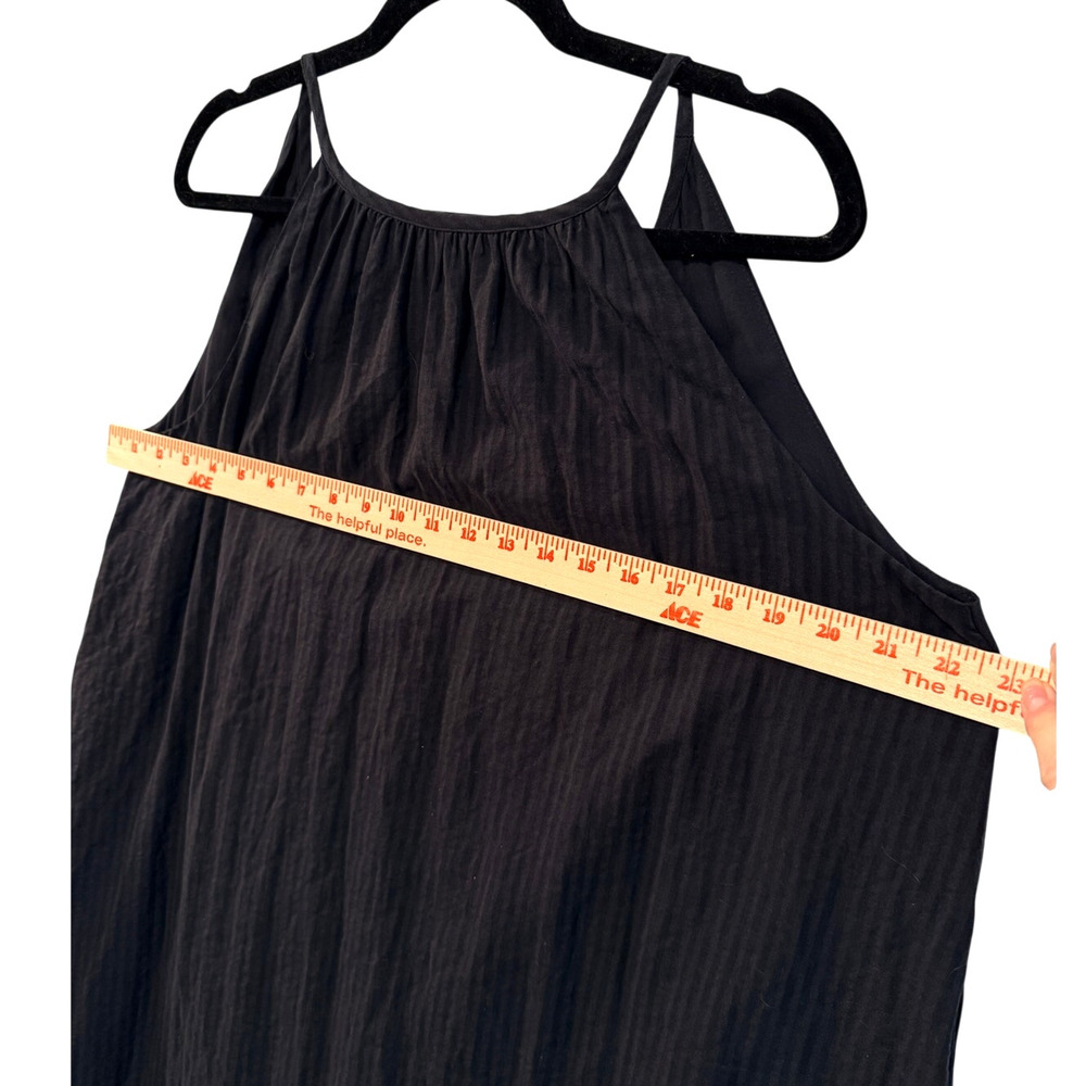 Jenni Kayne XS Striped Drift Dress $295 Maxi Cotton Waffle Weave Boho Navy Black - Picture 8 of 11